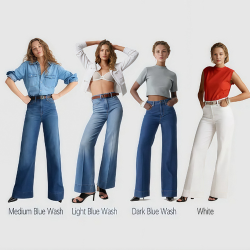 The Luvori™ 👖 Tall Wide-Leg Denim Trousers