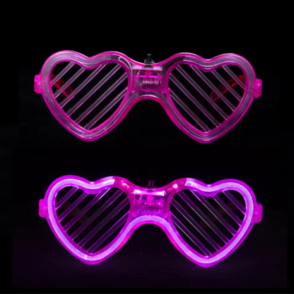 LED Heart Glasses 5 Pack