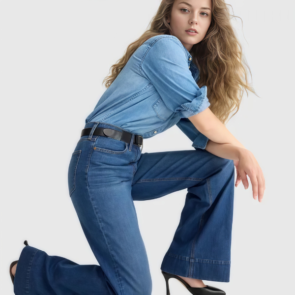 The Luvori™ 👖 Tall Wide-Leg Denim Trousers