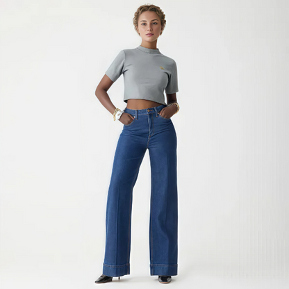 The Luvori™ 👖 Tall Wide-Leg Denim Trousers