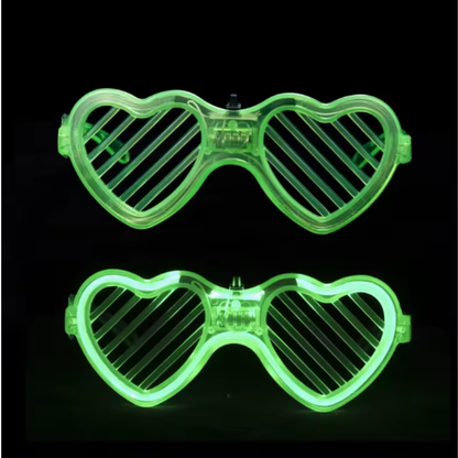 LED Heart Glasses 5 Pack
