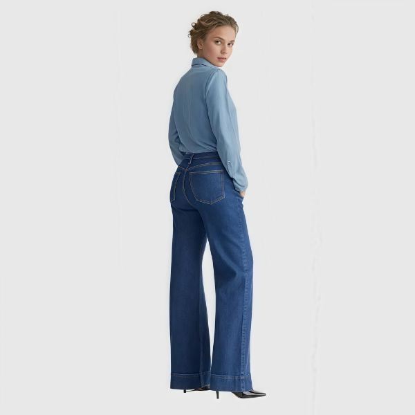 The Luvori™ 👖 Tall Wide-Leg Denim Trousers