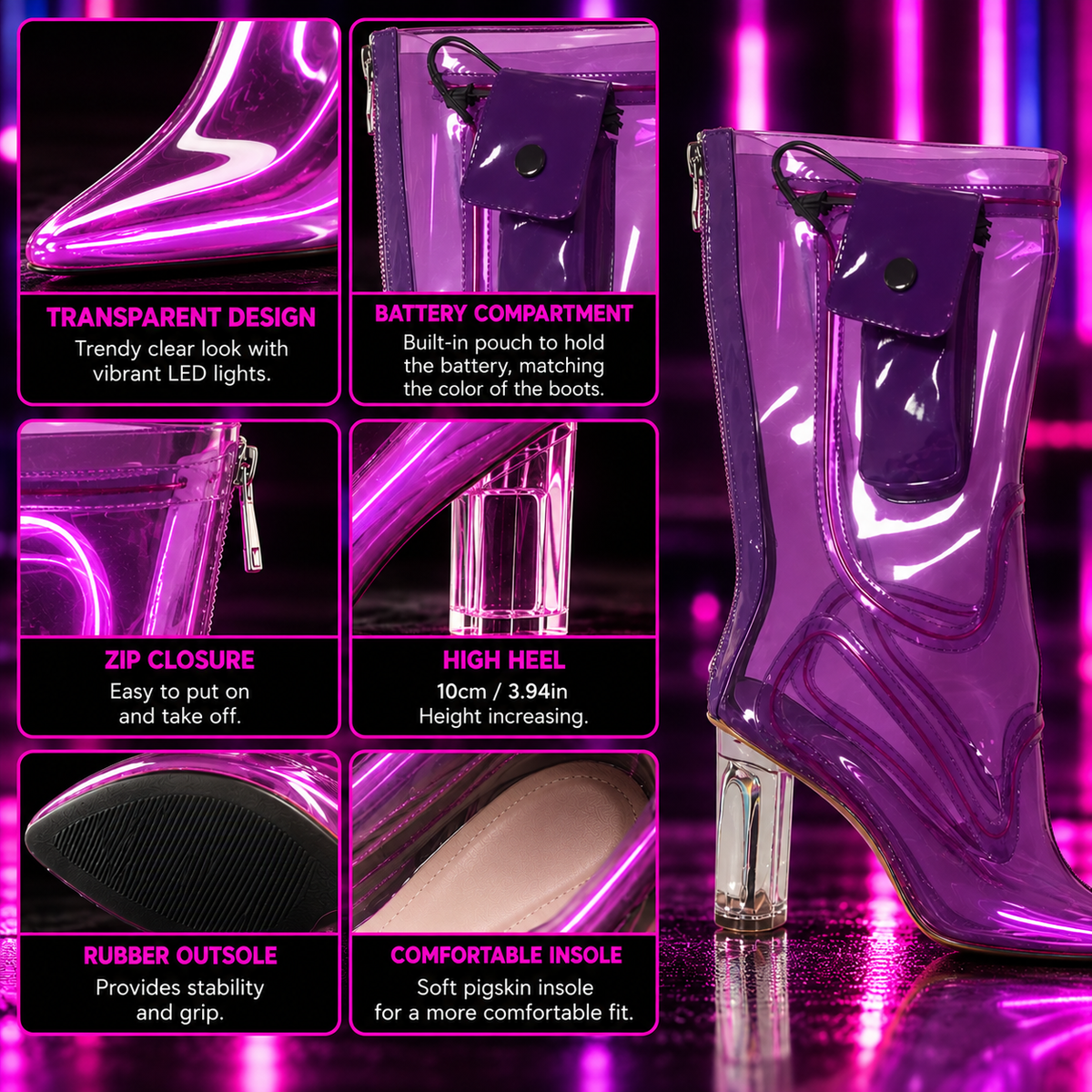 LED Light-Up Boots